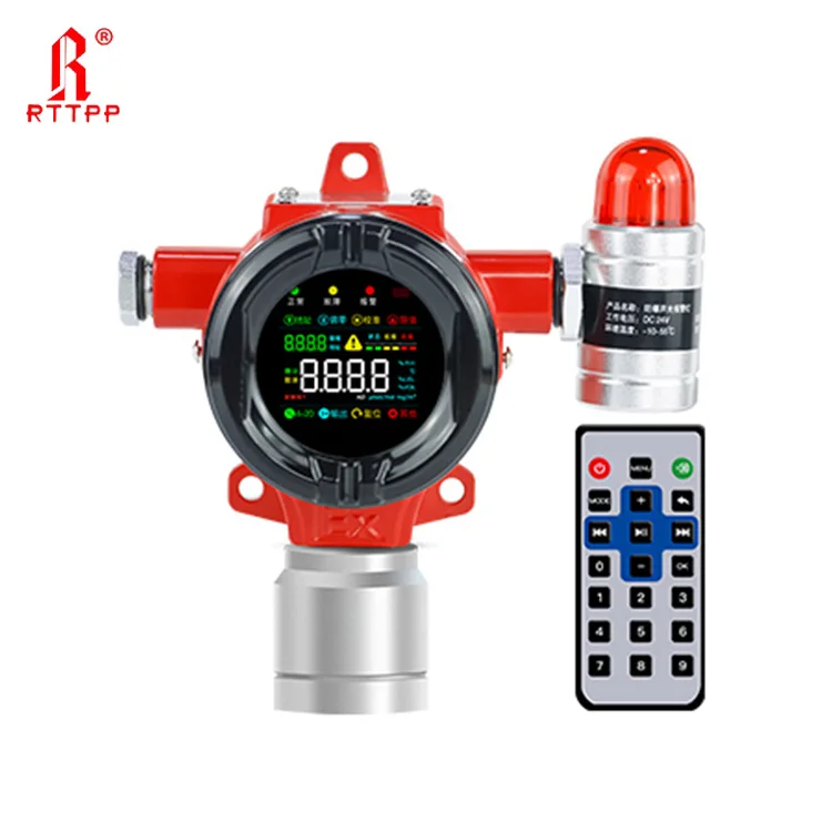 RTTPP Refregerant Riool Cooking Biogas Ozone O3 H2S CH4 CO CO2 Single Gas Alarm Monitor Industrial Wall Mounted Gas Detector
