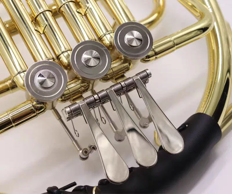 Wholesale of B-key single row three key split french horn round horn instruments for beginners  to perform