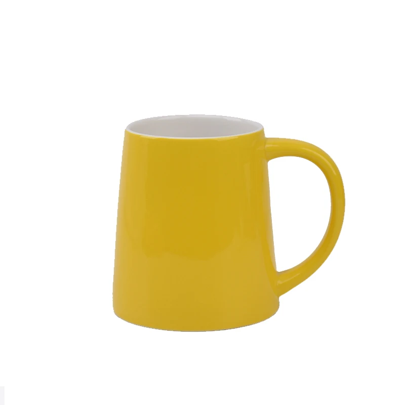 Nordic Classic Vertical Striped coffee Mug gloss red Glaze 500ml  Elegant Holiday Coffee Mug Ceramic For christmas