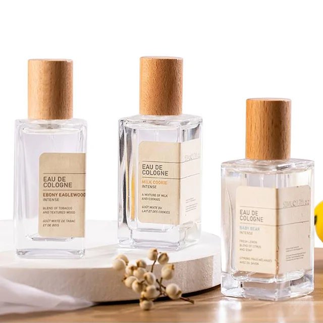Vietnam Wholesale 100ml Vintage Luxury Refill Square Spray Perfume Bottles With Wooden Cap