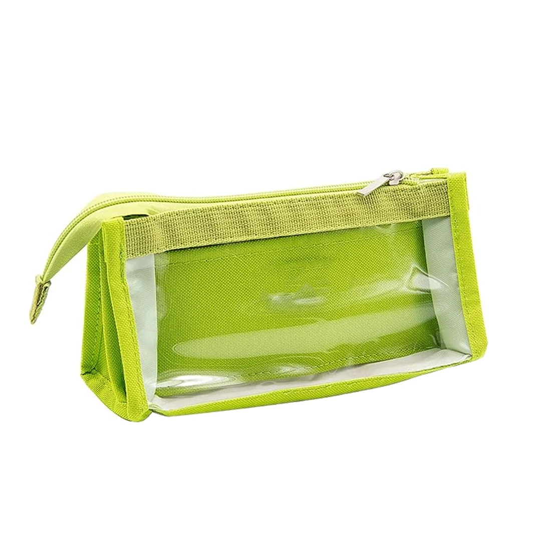 Cute Clear Pencil Pouch PVC Zipper Pen Case for Pencil Storage Portable Office Supplies Pouch for Adults