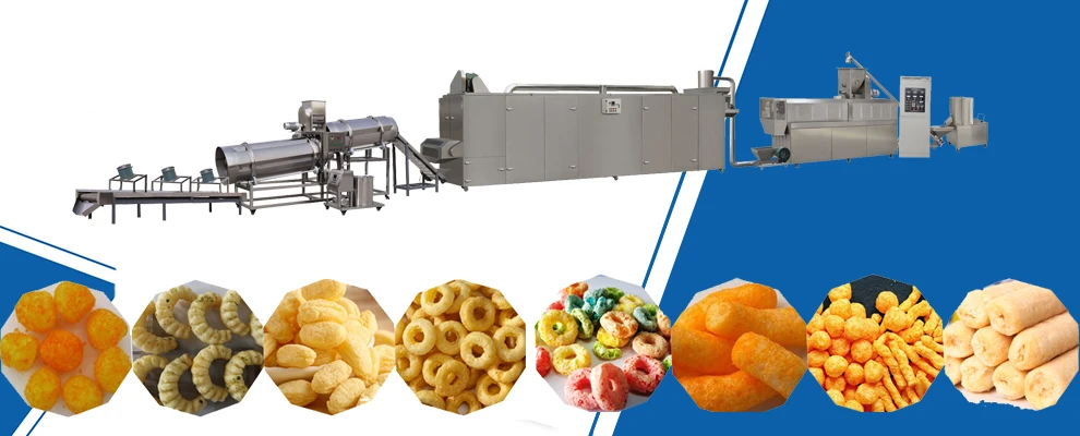100-300kg/h food production line machine snacks making plant supplier
