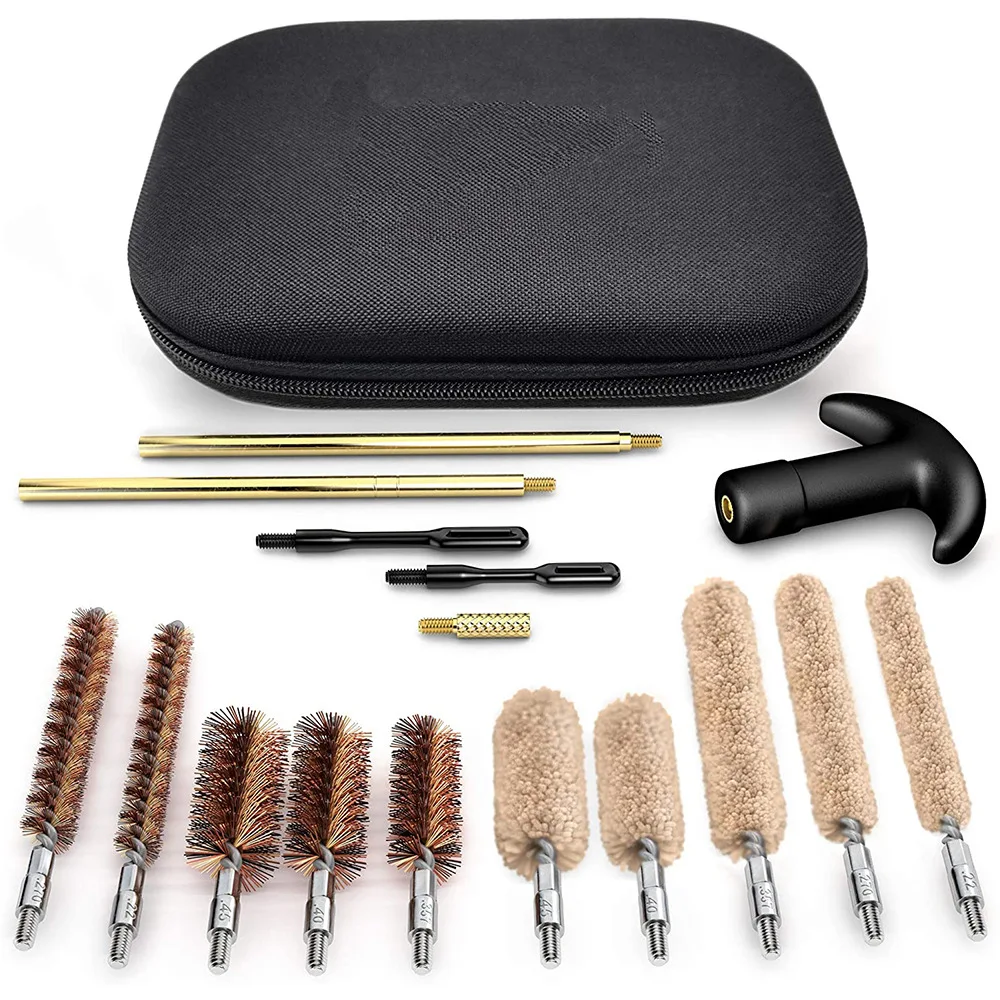 16 Piece Cleaning Kit for All Caliber 22 357 38 9mm 40 44 45 hotsales Brush For Shooting Outdoor