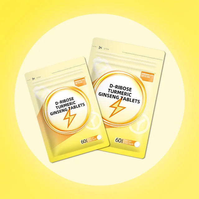 Liver health Anti-fatigue tablets wholesale dietary supplements D-Ribose Turmeric Ginseng Tablets 60 grains