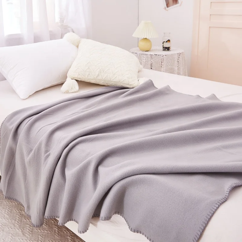 High level light purple color polar fleece blanket kids polyester pillow wholesale animal design blanket