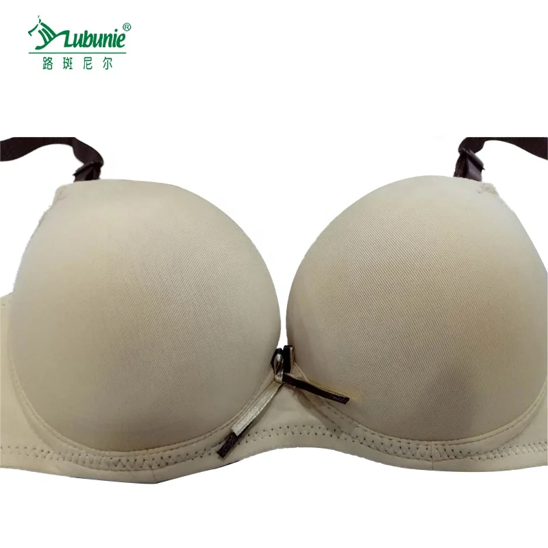LUBUNIE Comfortable underwire plain dyed silk push up women bra