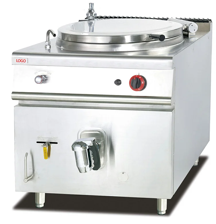 Commercial Gas Soup Kettle Boiler Indirect Jacketed Boiling Pan 800 mm 100L Catering Equipment