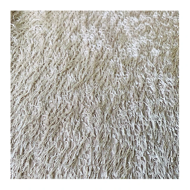 KKF7171 dyed cut jacquard various color shaggy knit fil Coupe fringe