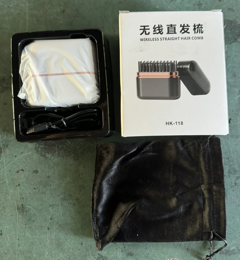 Electric Hot Dryer Straightener Long And Beard Blow Straightening Portable Comb Brush Cordless Heat Men Salon Iron Comb