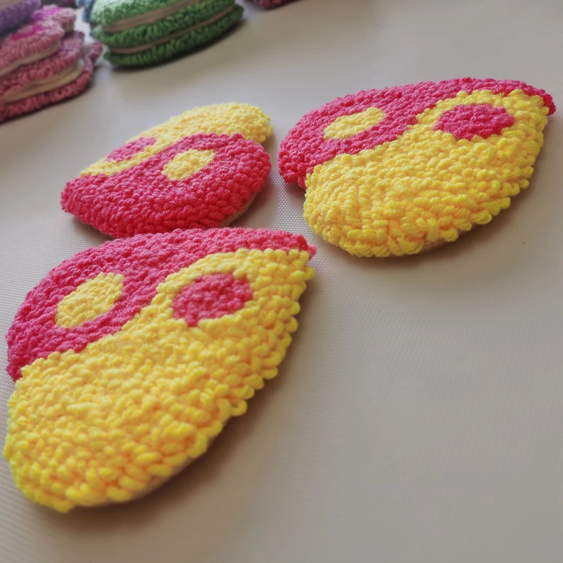 Feng Shui Patten Punch Needle Placement Coaster Handmade Mug Rug Coasters for Novelty Gifts