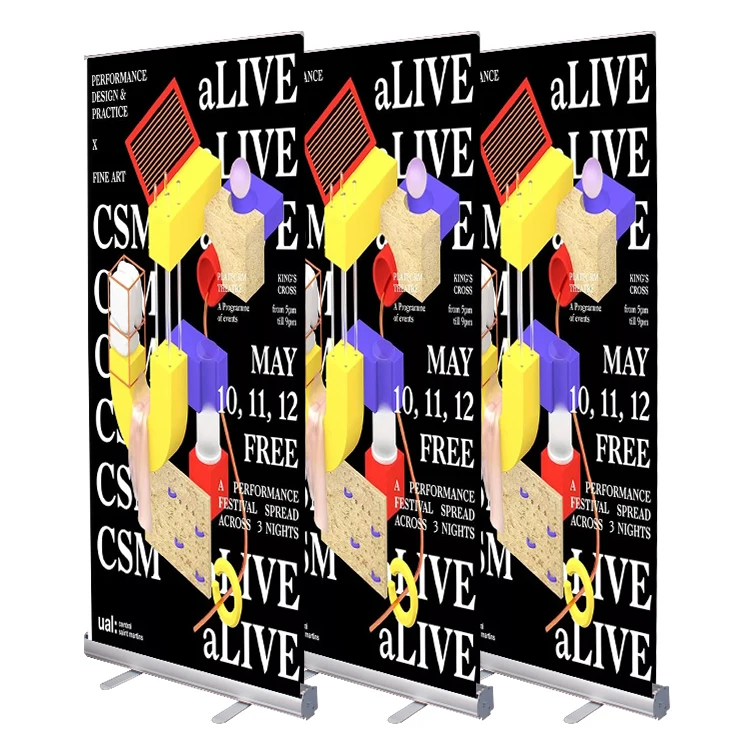Custom 80 X 200 Roll Up Banner Advertising Display Retractable Pop Up Banner Pull Up Banner Stand