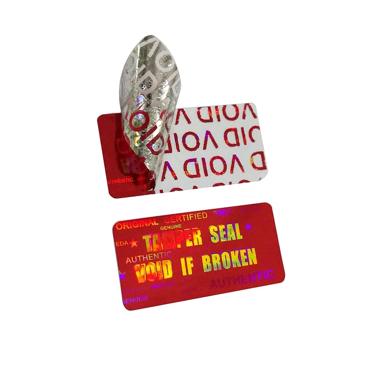 Custom security 3D hologram sticker anti-counterfeiting void goods packaging label