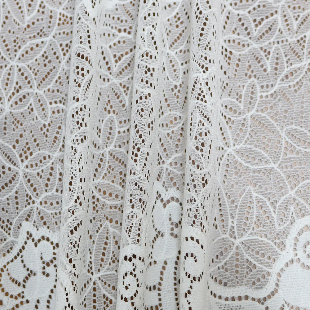 24cm Wide Special Knitted Texture Stretch Lace Lingerie Set Fabric 88.5 Nylon 11.5 Spandex Style Mesh and Tulle for Dresses