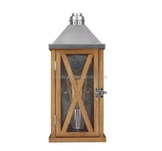 Wooden Vintage Candle Lantern