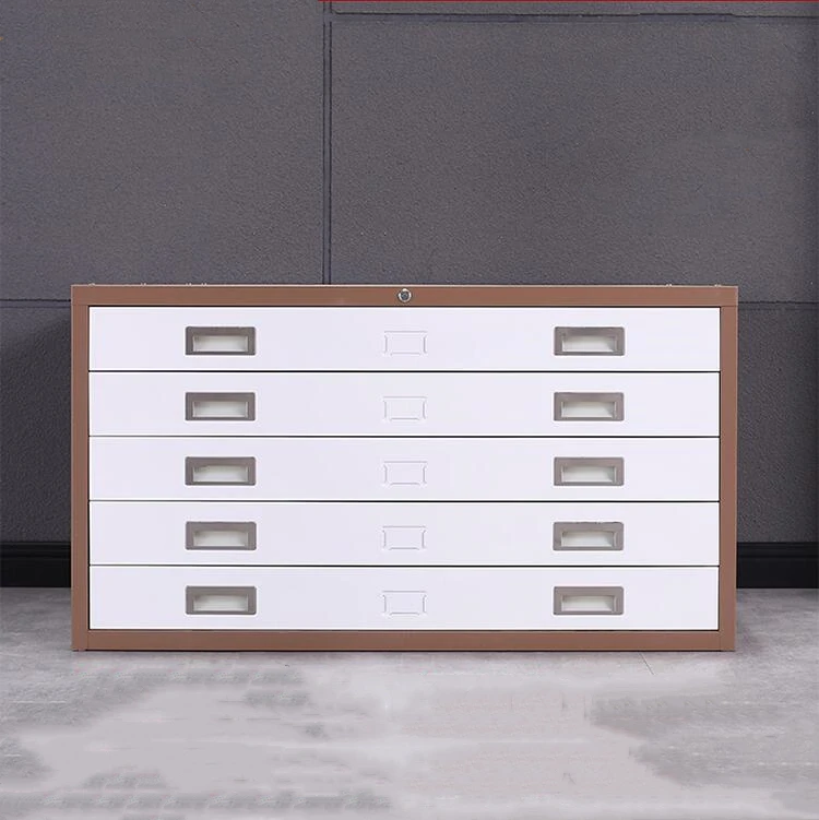Steel flat map plan drawing file cabinet A0 A1 size flat packaging drawing storage metal A1 paper drawing flat file cabinet