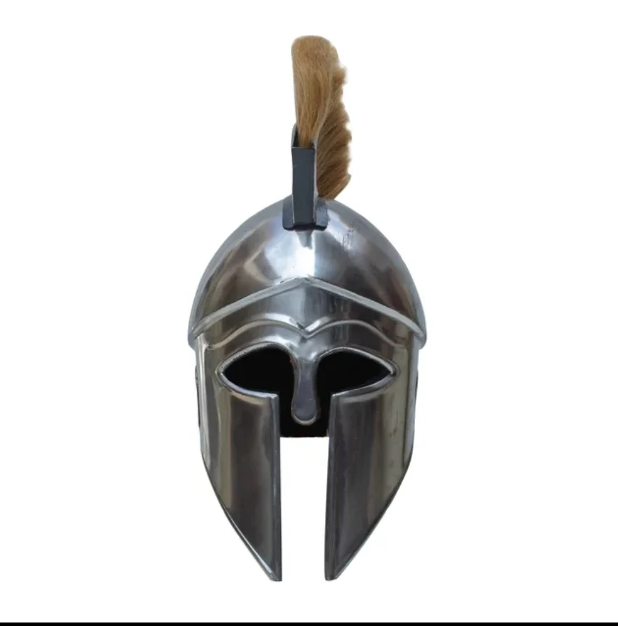 Medieval Helmet Achilles Troy Helmet with Horsehair Plume Gladiator Iron Helmet Best Quality Handmade Gifts