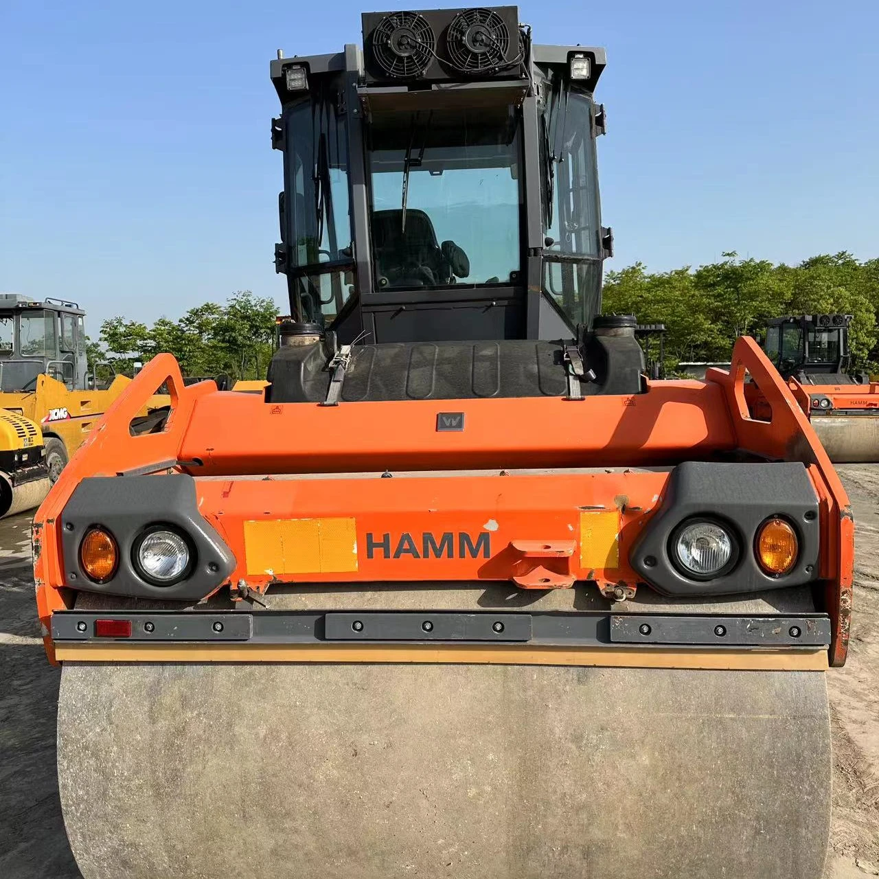 HAMM HD128 Подержанный дорожный каток Hamm двойной барабанный Вибрационный уплотнитель, сделано в Германии, оборудование для строительства дорог, ролики для продажи
