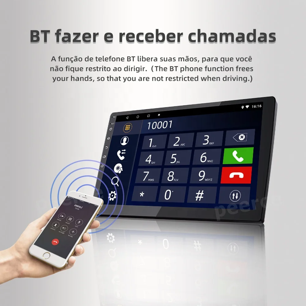 Universal 9 inch Double DIN Android Player 1+32GB GPS WIFI Car Radio Wireless Carplay/Android auto