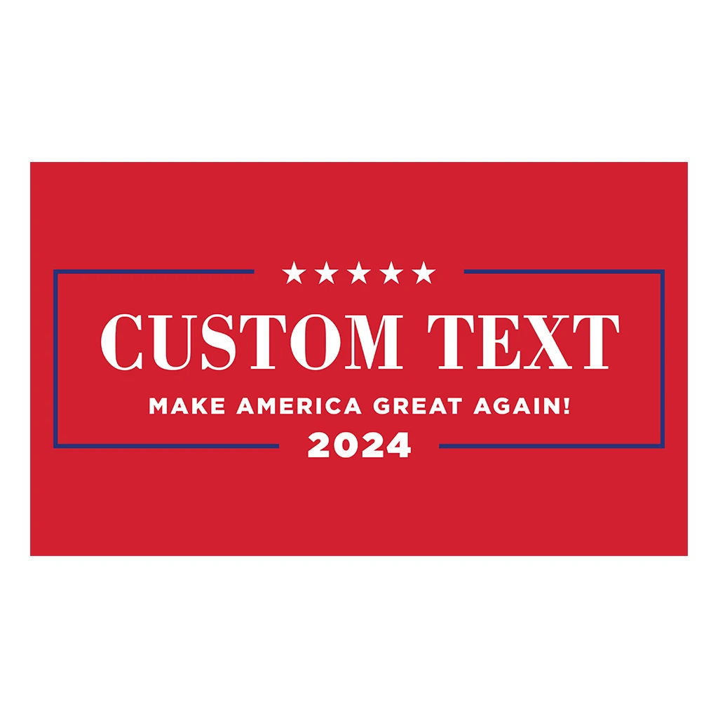 Personalized Text American Flag, Custom USA Make America Great Again 2024 Double Single-sided Flags Banners