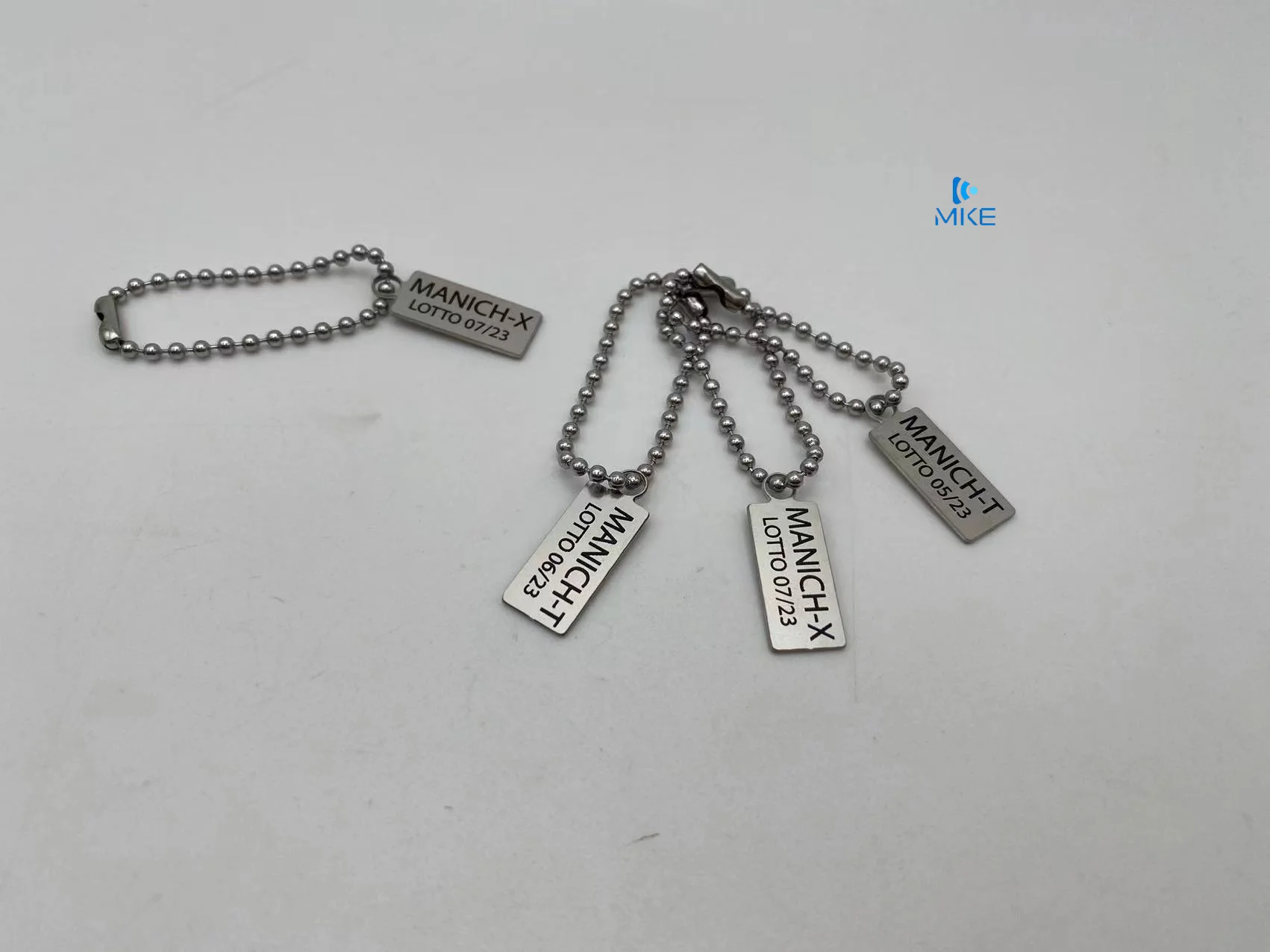Custom Elegant Hanging Metal hang Tag Labels with Metal Chain