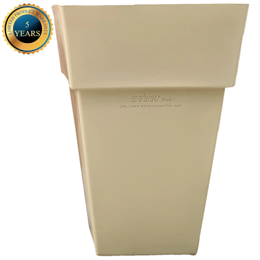 Factory Direct Sale Customise OEM LMDPE Plastic Cubic Flower Planter Pots VC6538 Modern Home and Garden