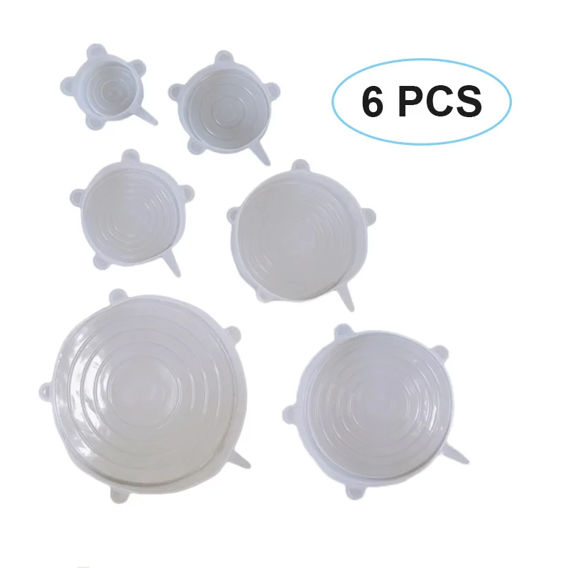 Transparent Stretch Reusable Lids Stretch Plastic Food Covers Stretch Lid Silicone