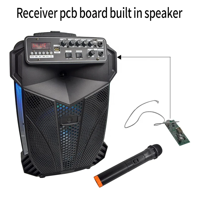 LEISOUND vhf uhf wireless microphone with pcb board for trol