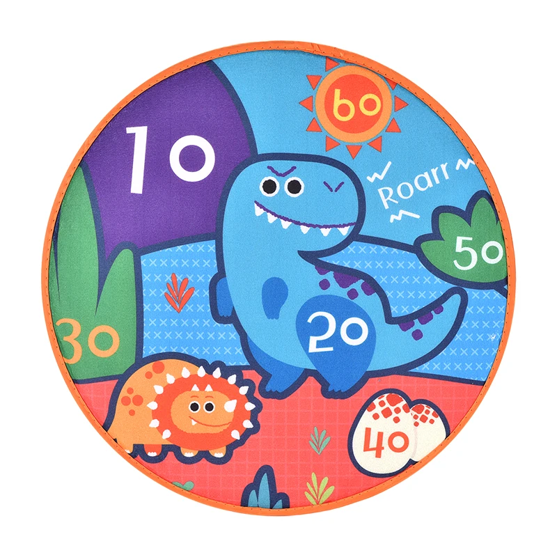 36CM Sticky Ball Dinosaur Dart Throwing Cloth Dart Target Set