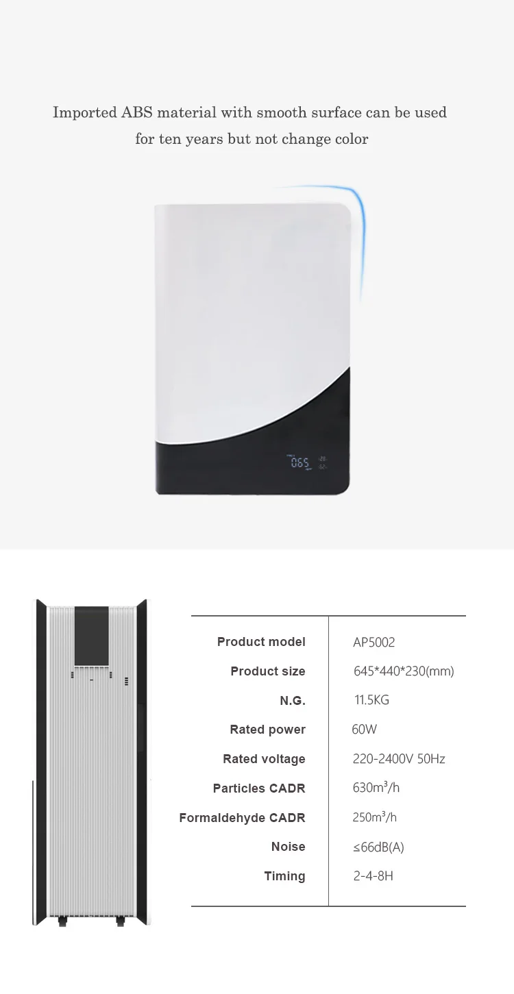 2022 Schwarzwald Portable Timing function Filter screen air purifier