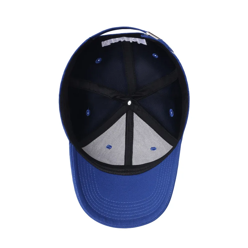 Baseball Cap Plain 2 Two Tone Loop Adjustable Solid Hat Polo Style Visor Caps Royal Blue