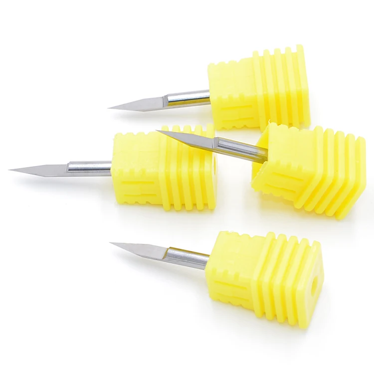 V Shape Engraving Bit Flat Bottom Tip 0.1-1.0mm PCB Engraving Bit 20-90 Degrees Carbide CNC Router Milling Cutter