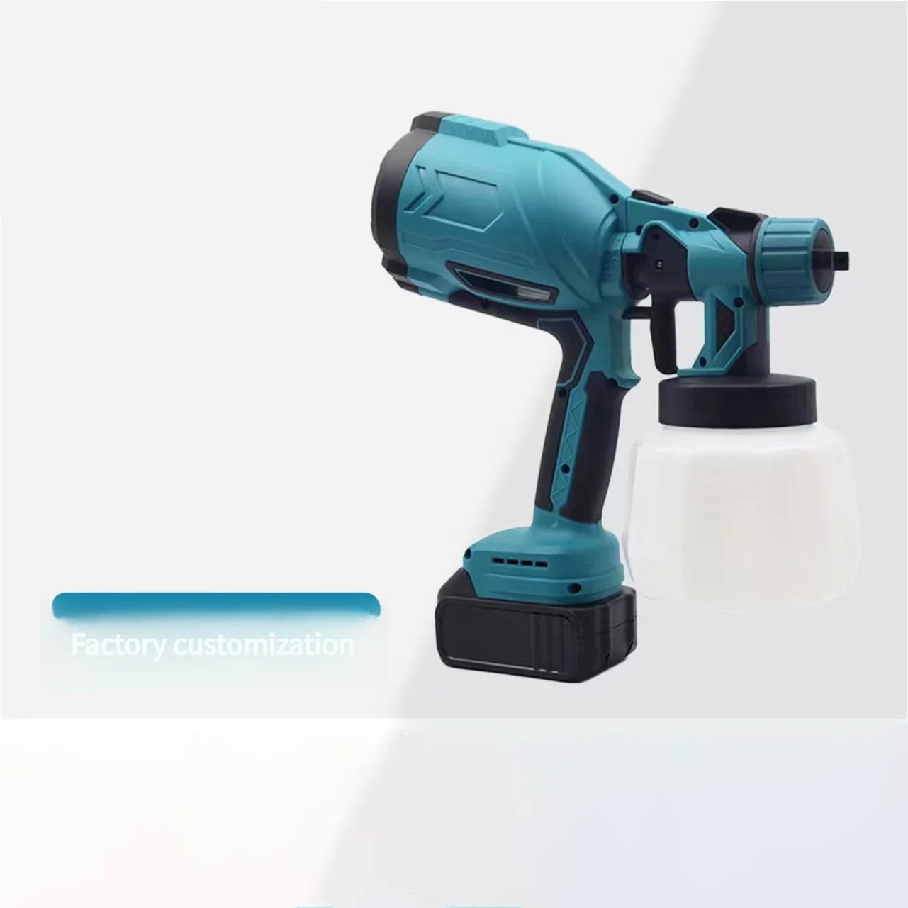 18V Battery HVLP Paint Sprayer Cordless 1000ML High Power Auto Furniture Steel Coating Airbrush Electric Spray Gun Pump