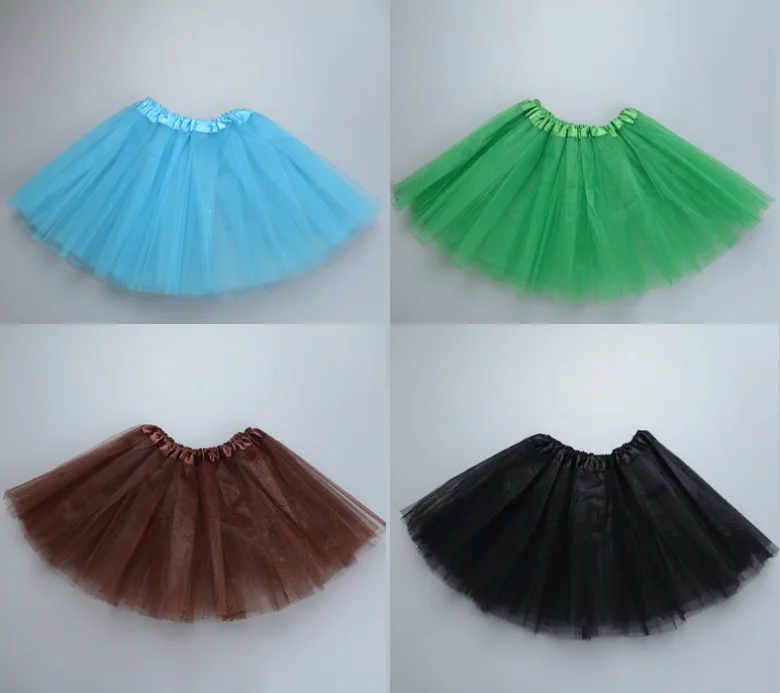 Adult rainbow color customizable pleated skirt layered daily ballet dance skirt Tutu for girls
