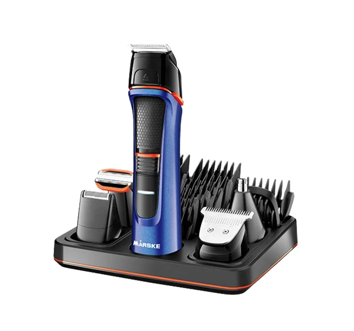 
Marske Waterproof Magnetic Charge Facial Hair Cutting Trimmer Set Grooming Kit Hair Clipper 