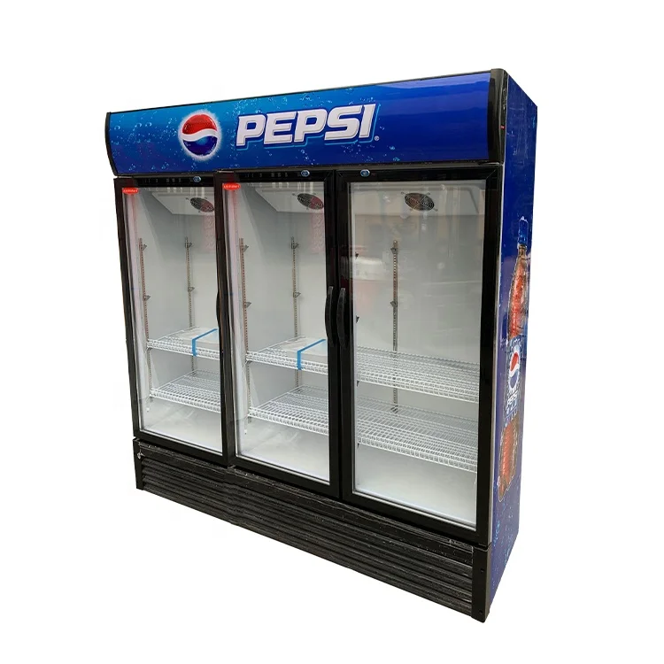 High Quality Refrigeration Equipment 3 Doors Refrigerator Commercial Soft Drink Display Refrigerator Display Cooler Ce