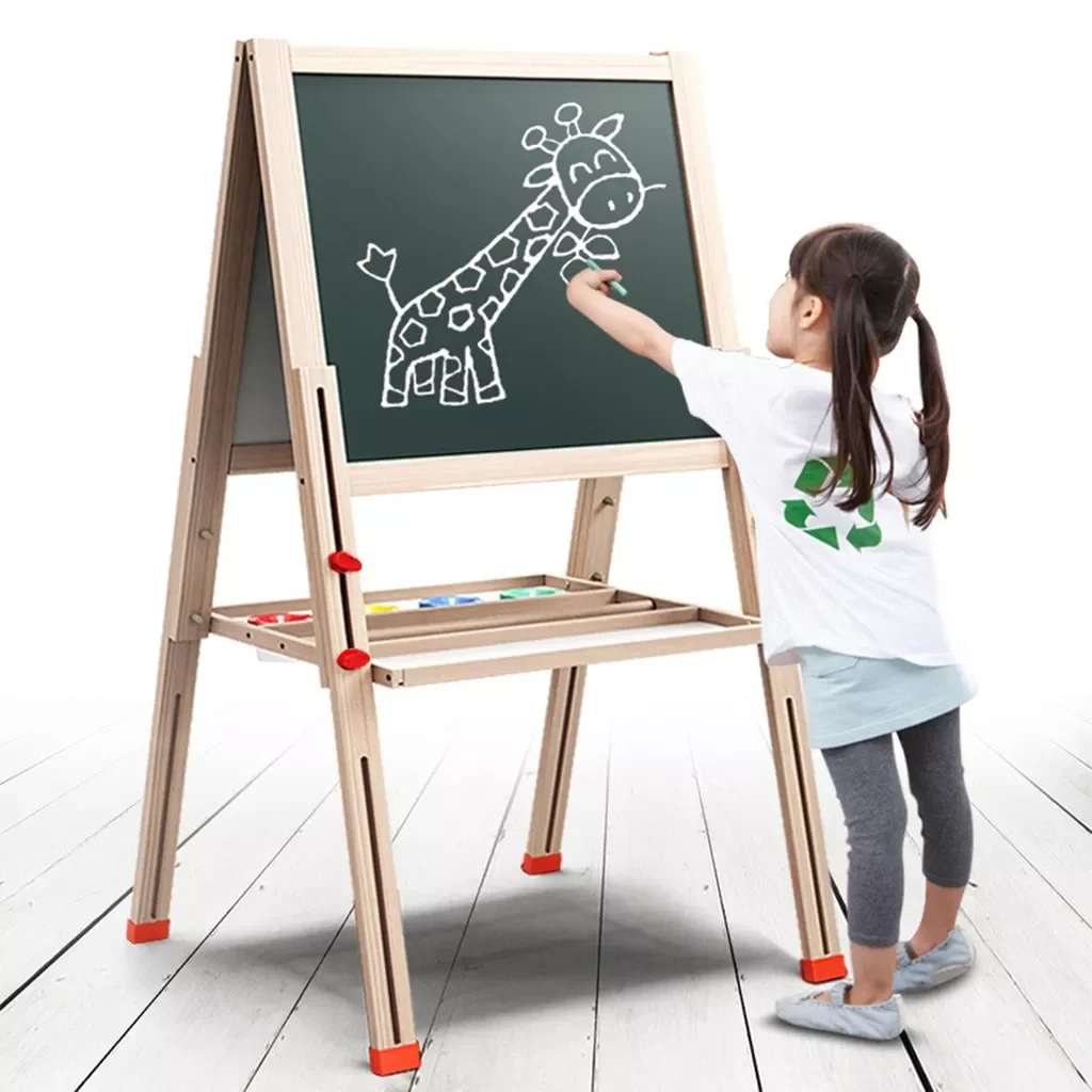 Children wooden small blackboard home dust-free learning drawing board teachers practice chalk writing board drawing