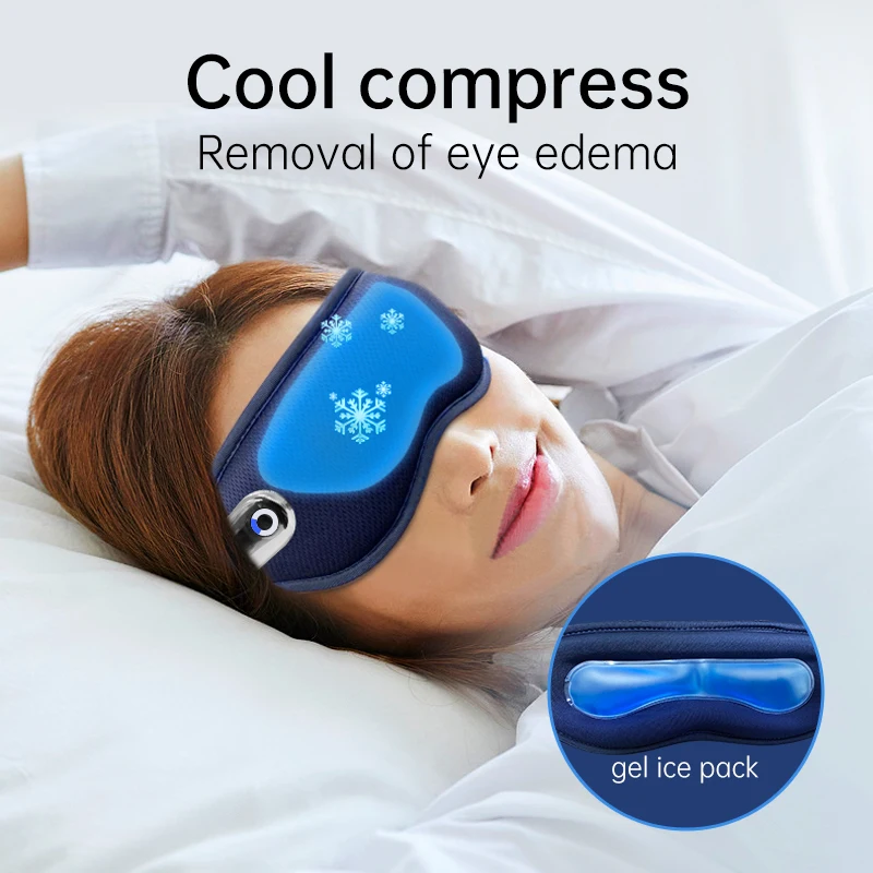 New Arrivals Private Label Portable Smart Mini Vibration Hot Cold Compress Electric Eye Massager