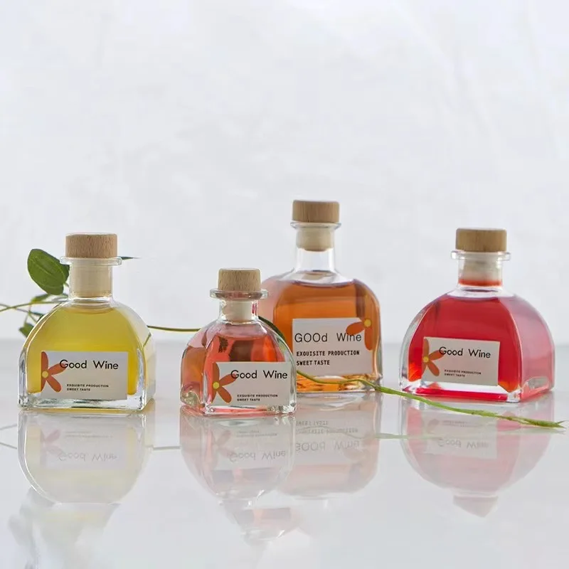 Clear Ger Reed diffuser glass bottle mongolian yurt shape ready stock conical aromatherapy empty bottle 100ml