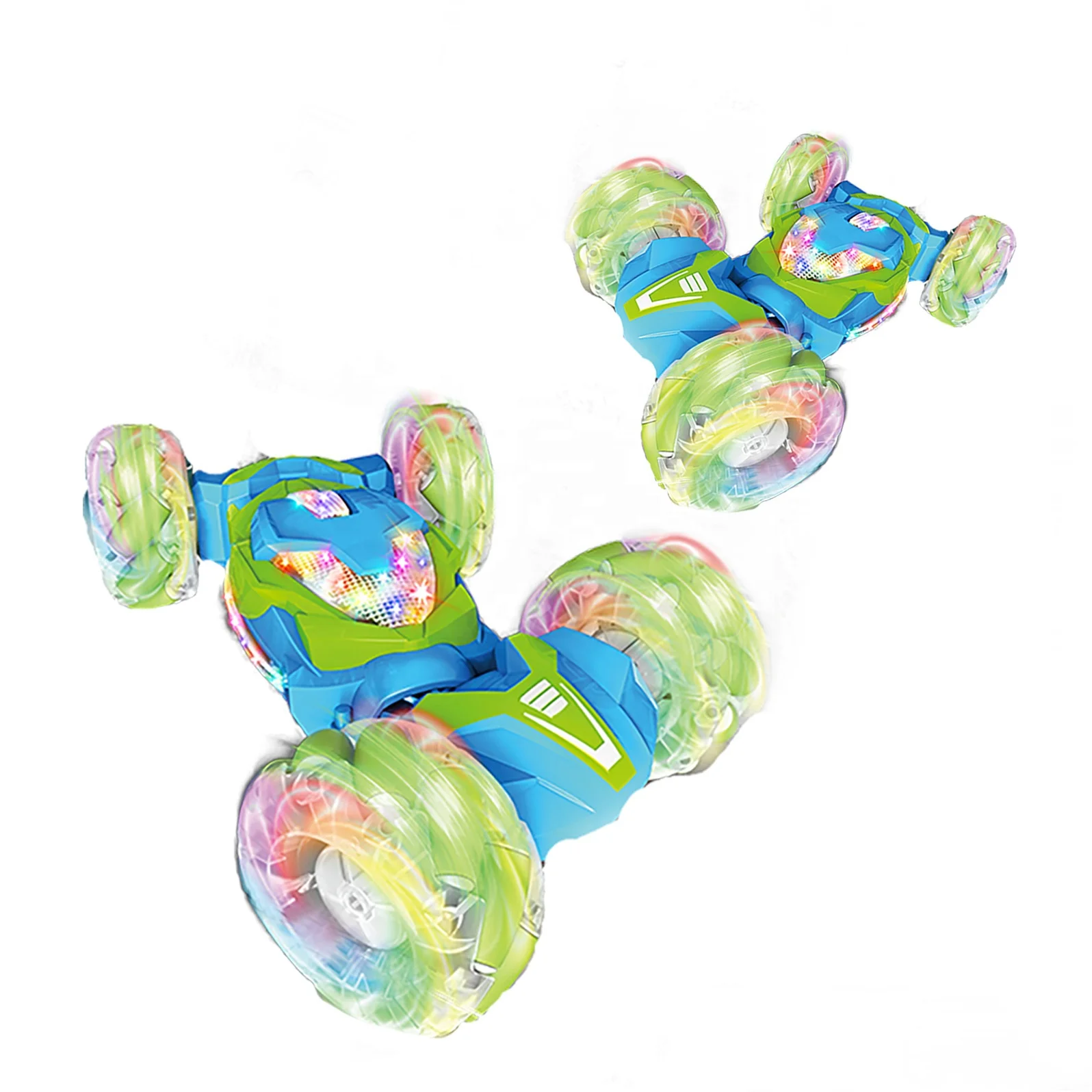 KUNYANG 2.4GHz off road light children plastic function running car toy twist game high speed rc stunt car toys for kids