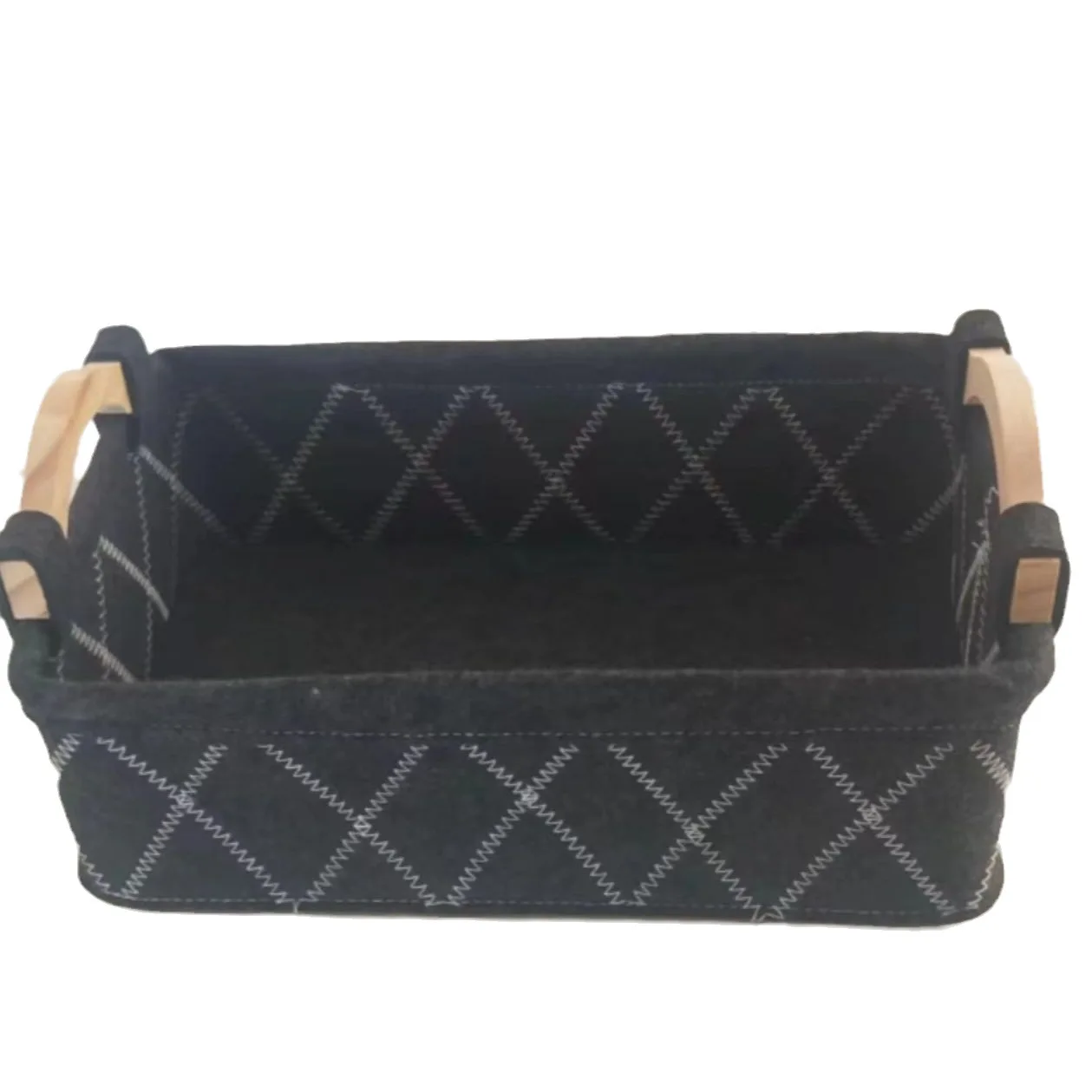 Eco-Friendly 100 Clothing Felt Storage Basket Collapsible Storage Organizer Folding Laundry Hampers Bins For Toys