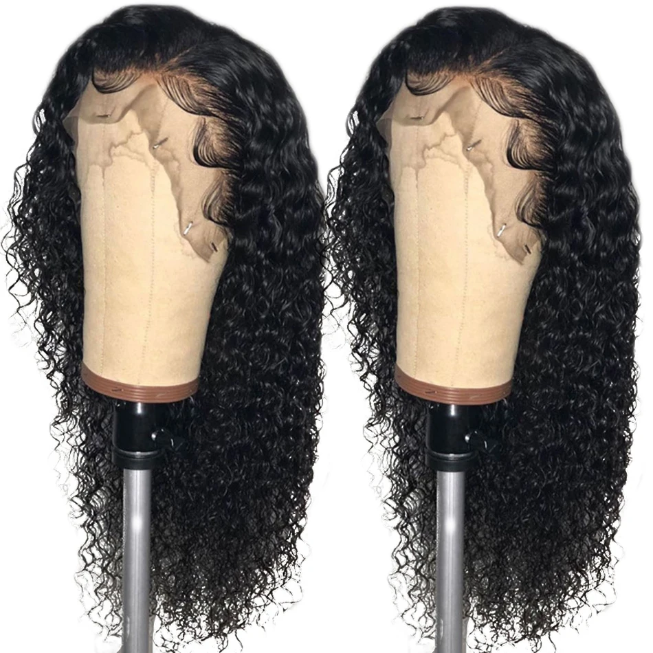 Оптовая продажа, афро кудрявые вьющиеся натуральные волосы HD, парик на шнуровке спереди, предварительно выщипанные натуральные волосы, 13x4 13x6, полностью прозрачный парик, человеческие волосы