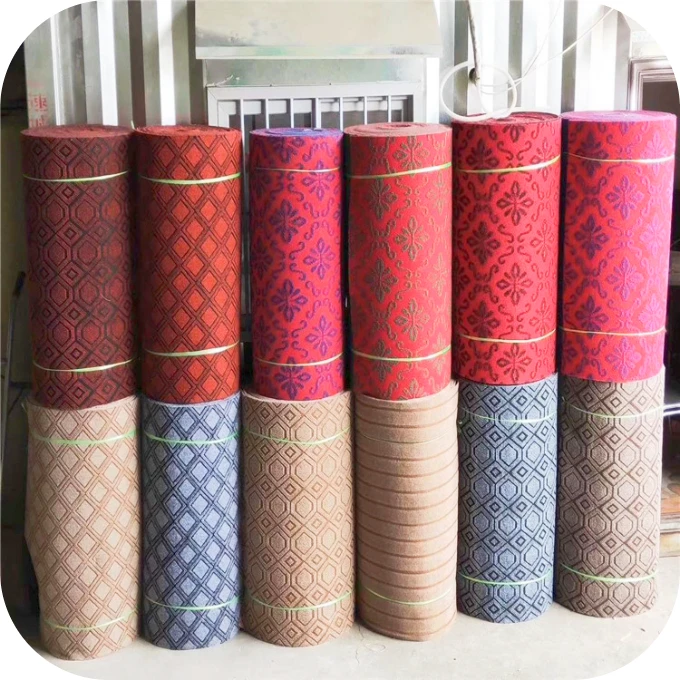 Chinese Carpets Roll Event Exhibition Stand Flooring Decoration Recycling Grey Color Jacquard Carpet Roll Entrance To A Building
