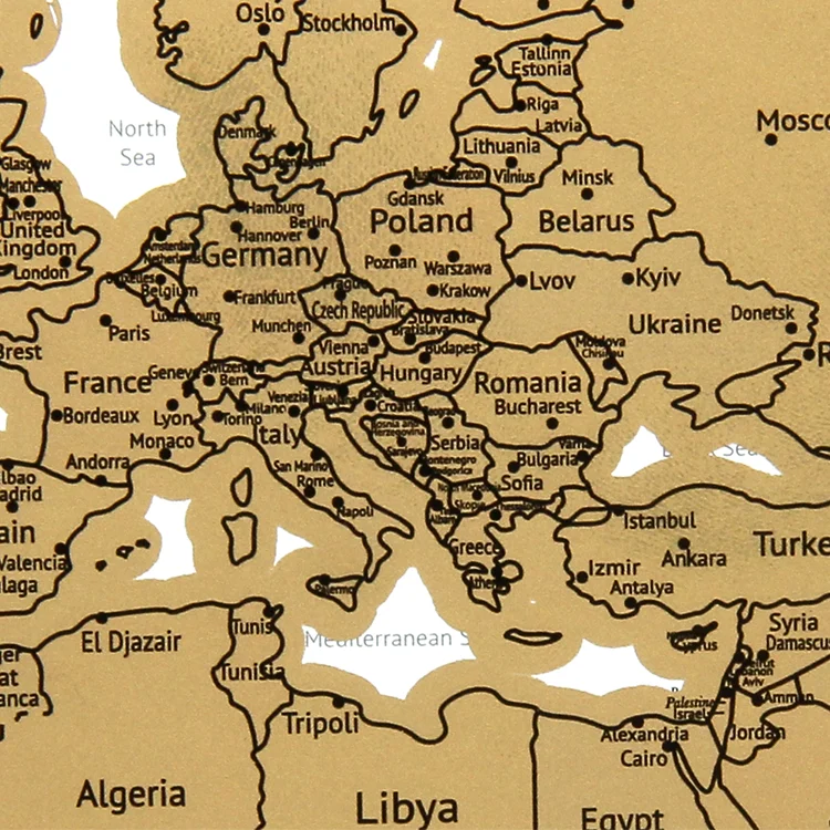 custom Large Scratch World Map Personalized Travel Wall Poster and Print Wall Art For living Room Home Decoration