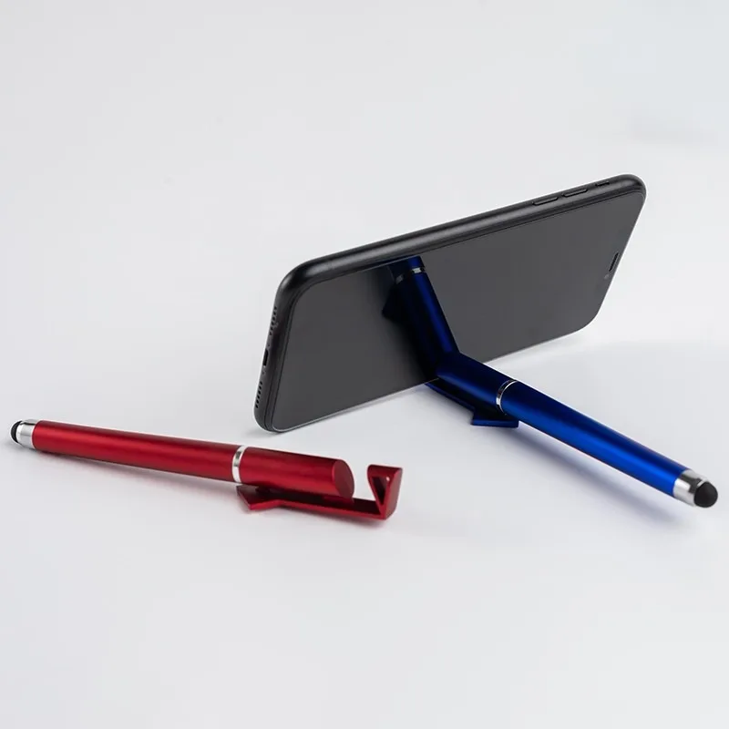 Wholesale Multi functional Neutral Pen Touchscreen Phone Stand Ballpoint Pen Customized QR Code Logo Promotional Pen