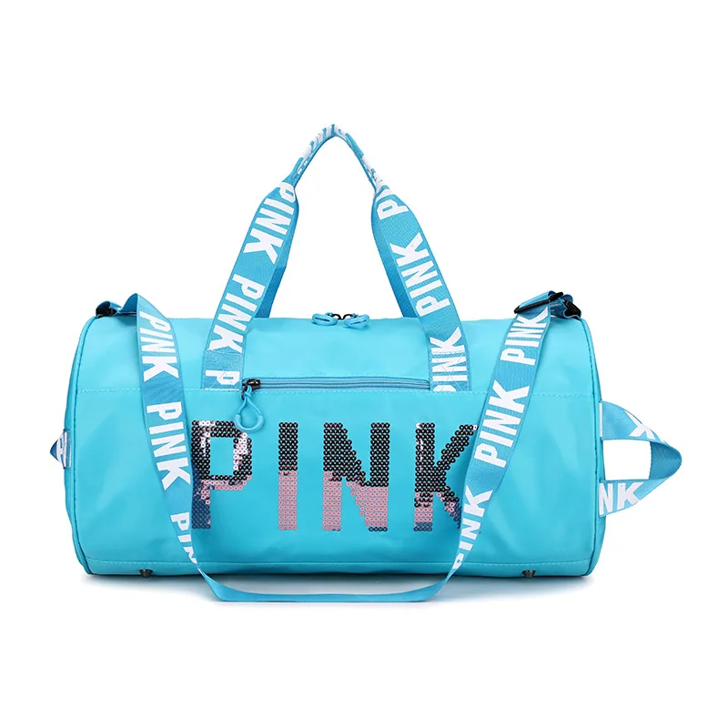 2021 Hot Selling Travelling Custom Duffle Bag For Girls Pink
