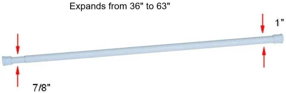 Wholesale cheap flexible tension adjustable doorway inerlock straight shower curtain rod