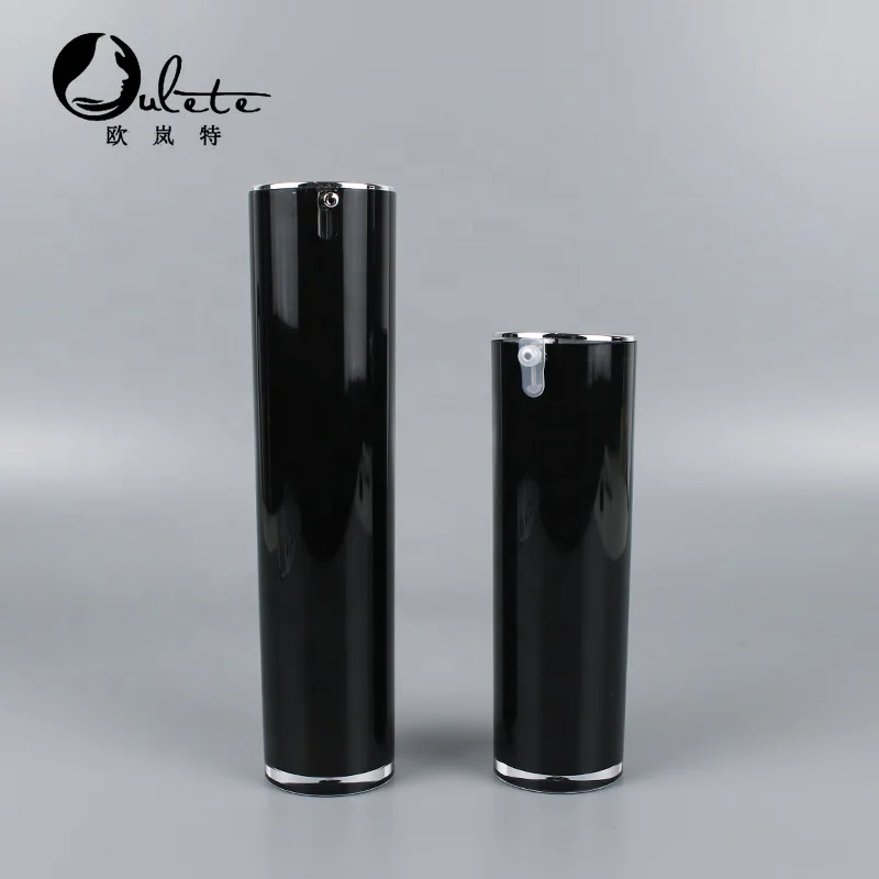 15ml 30ml 50ml empty Black Acrylic Cosmetic Serum Airless Bottle