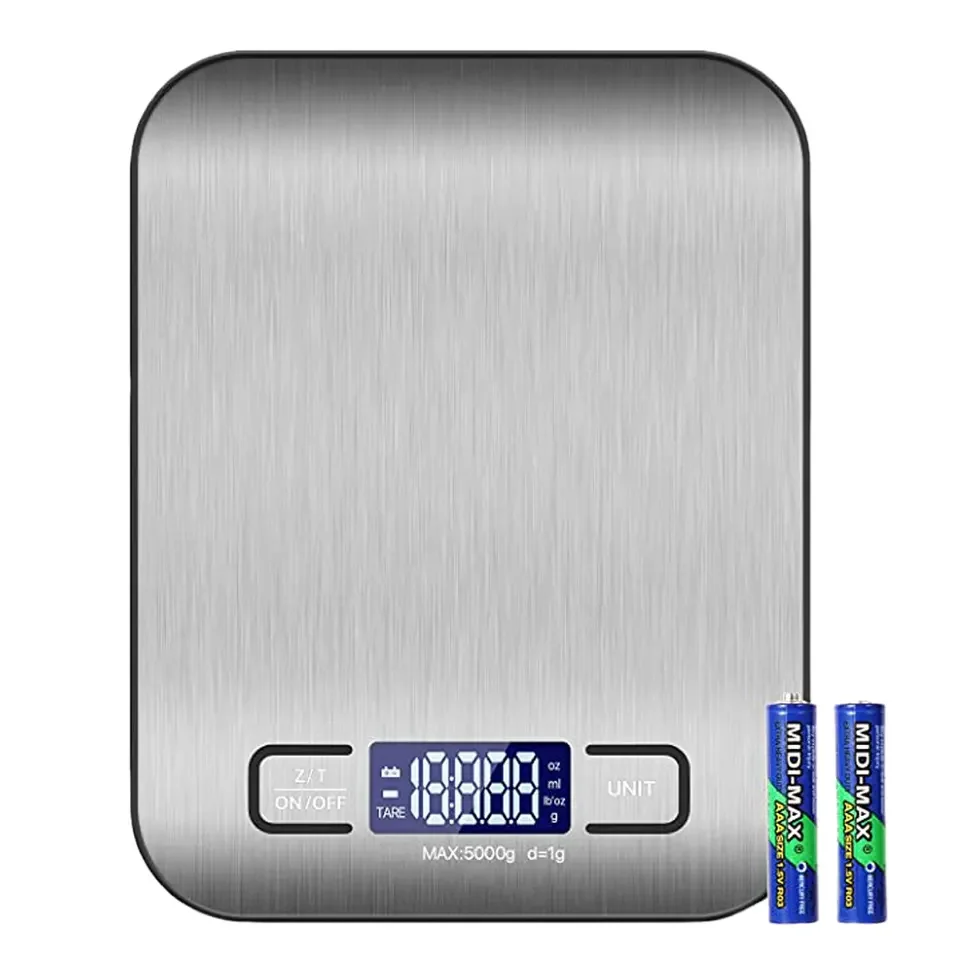 Household Best Greater Goods Nutrition 5 Kg 11Lb Multifunction Stainless Steel Weight Electric Kitchen Scale With LCD