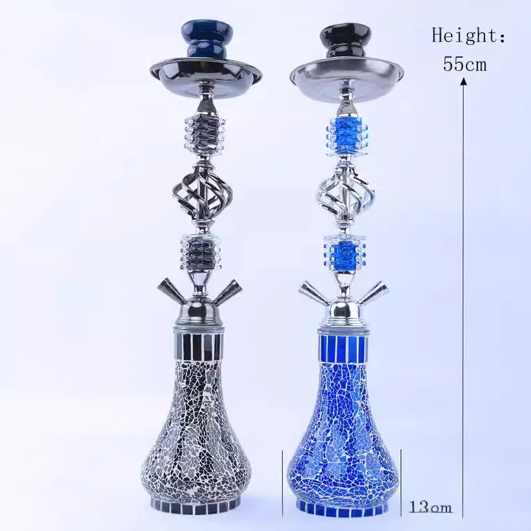double-tube four-tube hookae suit medium-size glass pipe metal accessories hookah smoking accessories shisha hoka vaper pipe