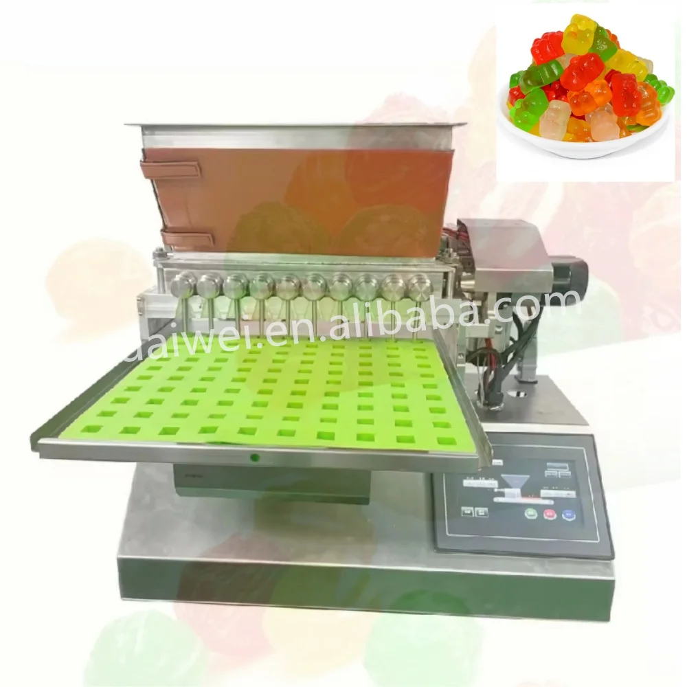 Tabletop Gummy Candy Jelly Depositing Machine Automated Universal Servo Motor Soft Bear Depositor